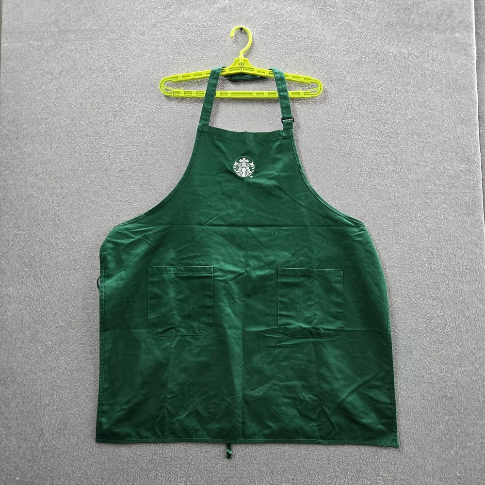 Starbucks Men Apron Green Embroidered Logo Workwear